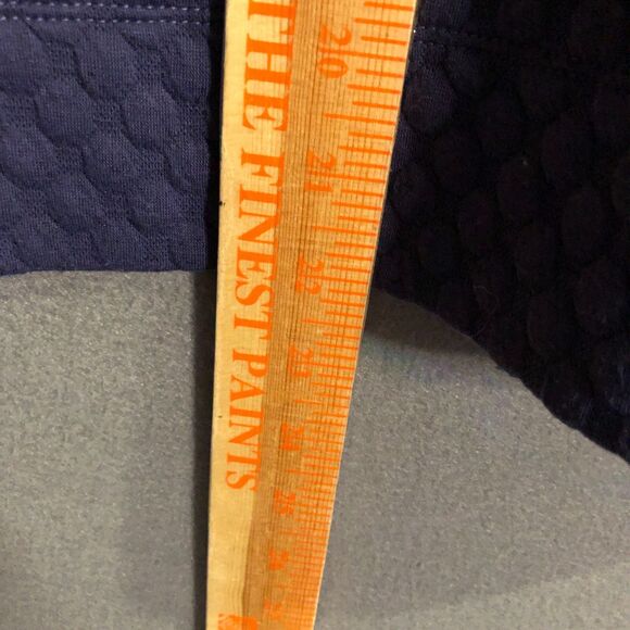 apana sweater medium cowl neck purple blue waffle knit Cropped womens aa - Picture 8 of 9